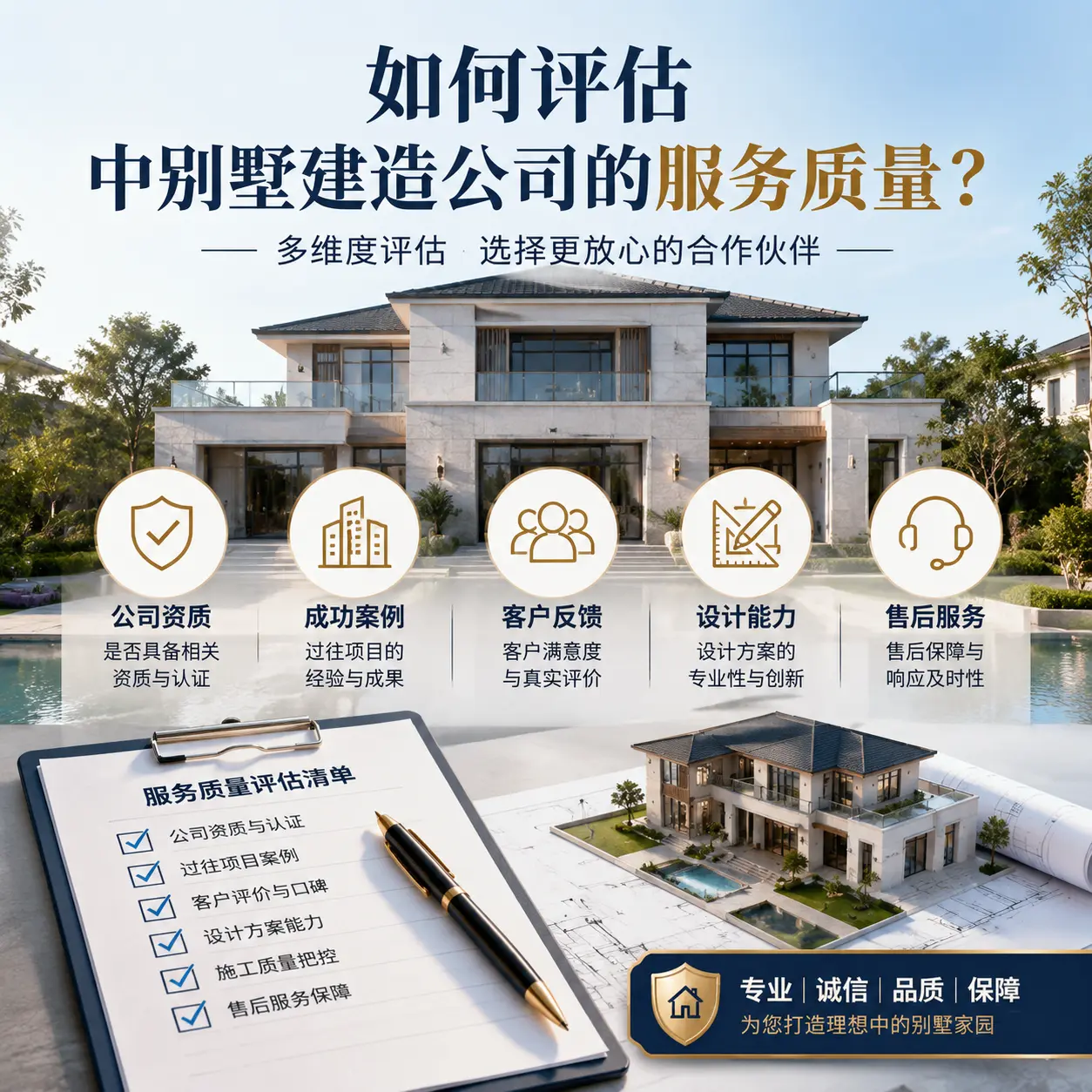 如何评估 余庆 中别墅建造公司的服务质量？