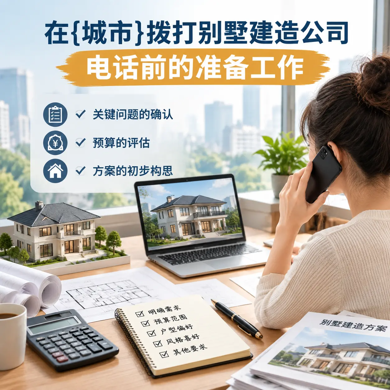 在余庆拨打别墅建造公司电话前的准备工作