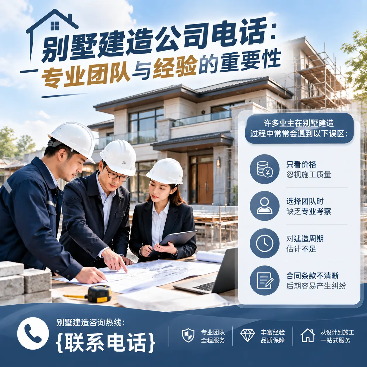 余庆别墅建造公司电话:专业团队与经验的重要性