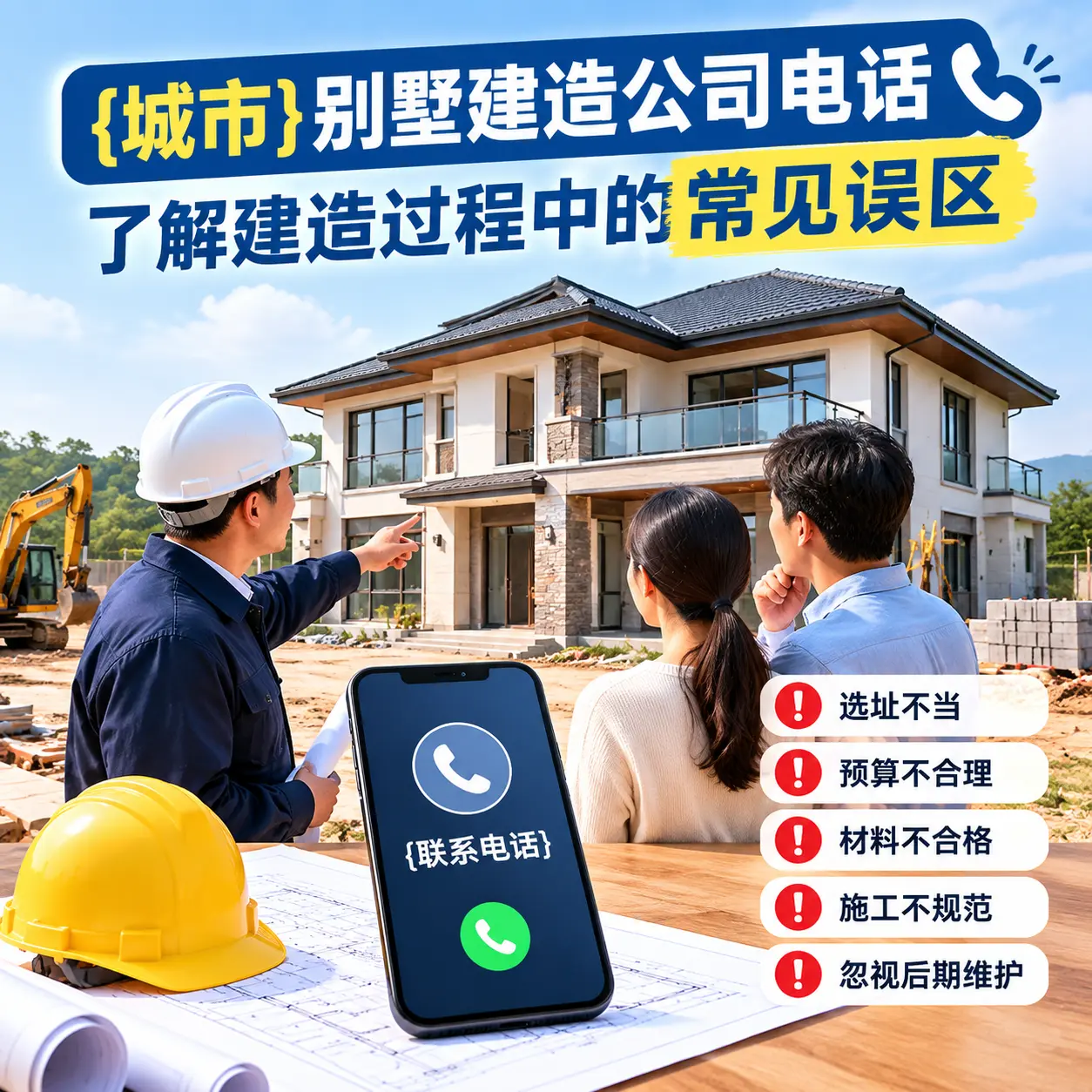 余庆别墅建造公司电话，了解建造过程中的常见误区